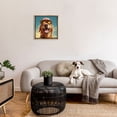 thumbnail image 3 of Stupell Industries Happy Sunlit Dog Animals & Insects Painting Brown Floater Framed Canvas Art Print Wall Art, 25 x 25, 3 of 10