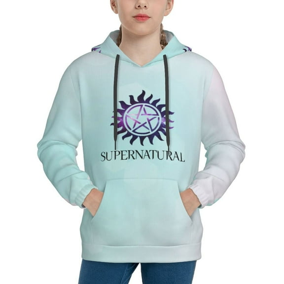 Supernatural Kids' Hoodie 3d Print Sweatshirt Soft Pullover Hooded With Big Pockets Fans Gifts For Boys Or Girls Small