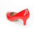 thumbnail image 4 of DREAM PAIRS Women's Bridal Wedding Party Low Heel Pump Shoes LUVLY RED/PAT Size 10, 4 of 6