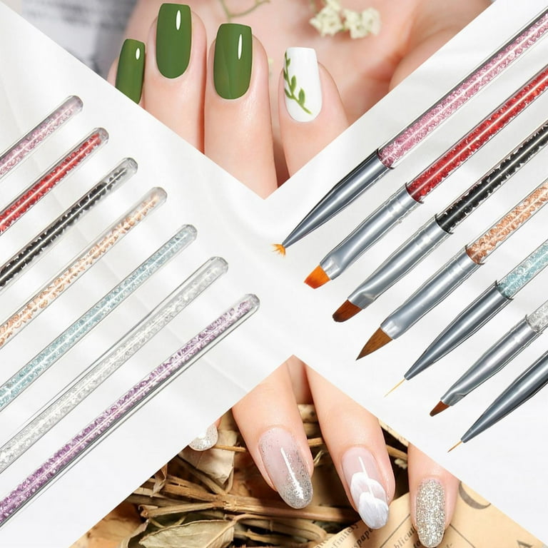 Keusn Nail Pencil Set Line Drawing Color Painting Dye Combination Set Pen and Nail Pen Easy to Use, Size: One size, Clear