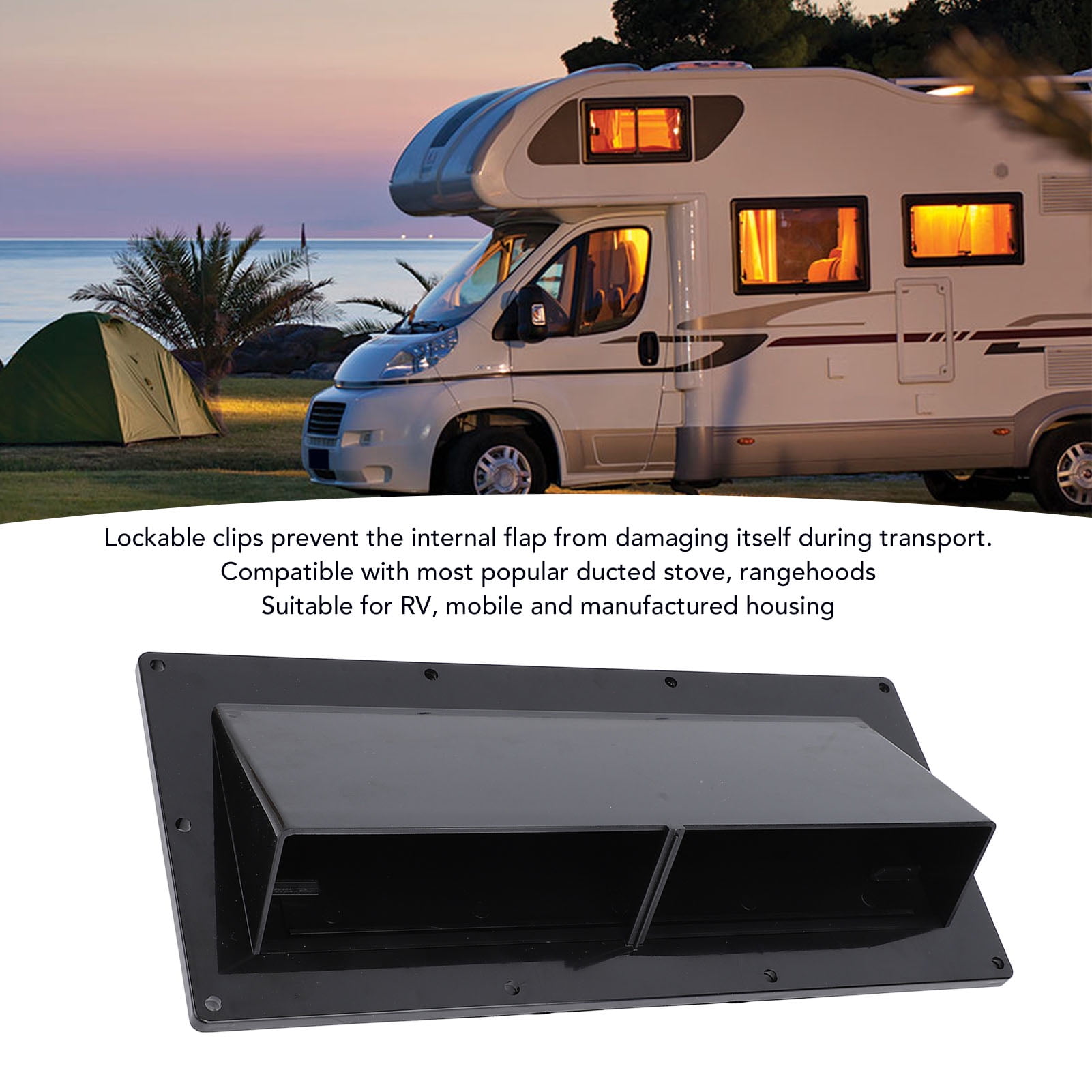 RV Range Hood Vent Cover, Impact Resistant Easy Install Trailer Stove Vent Cover  For Trailer For Motorhome