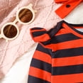 thumbnail image 4 of CPNG Newborn Baby Girls Suspender Skirt Outfit Long Sleeve Striped Romper and Polka Dot Suspender Skirt with Headband 3 Piece Set, 4 of 9