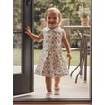 thumbnail image 4 of BemeyourBBs Little Girls Dress Sleeveless Lapel Collar Baseball Bat Print Summer A Line Tank Dress, 4 of 9