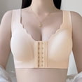 thumbnail image 5 of NIEWTR Front Closure Bras for Women No Underwire Comfortable Full Coverage Front Closure Bralettes Wireless Wirefree Everyday Bras(Pink,XL), 5 of 9
