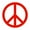 Red, variant on BAETEUY Peace Sign Car Body Window Reflective Decals