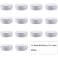 thumbnail image 5 of 14 Pack 2 OZ Tin Cans Screw Top Round Aluminum Cans Screw Lid Containers - Great for DIY Store Spices Candies Tea or Gift Giving (White), 5 of 9
