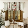 thumbnail image 5 of Zawou White Embroidered Short Christmas Curtains, Holiday Window Decorations for Cafes, Kitchens, and Home Décor, 5 of 6