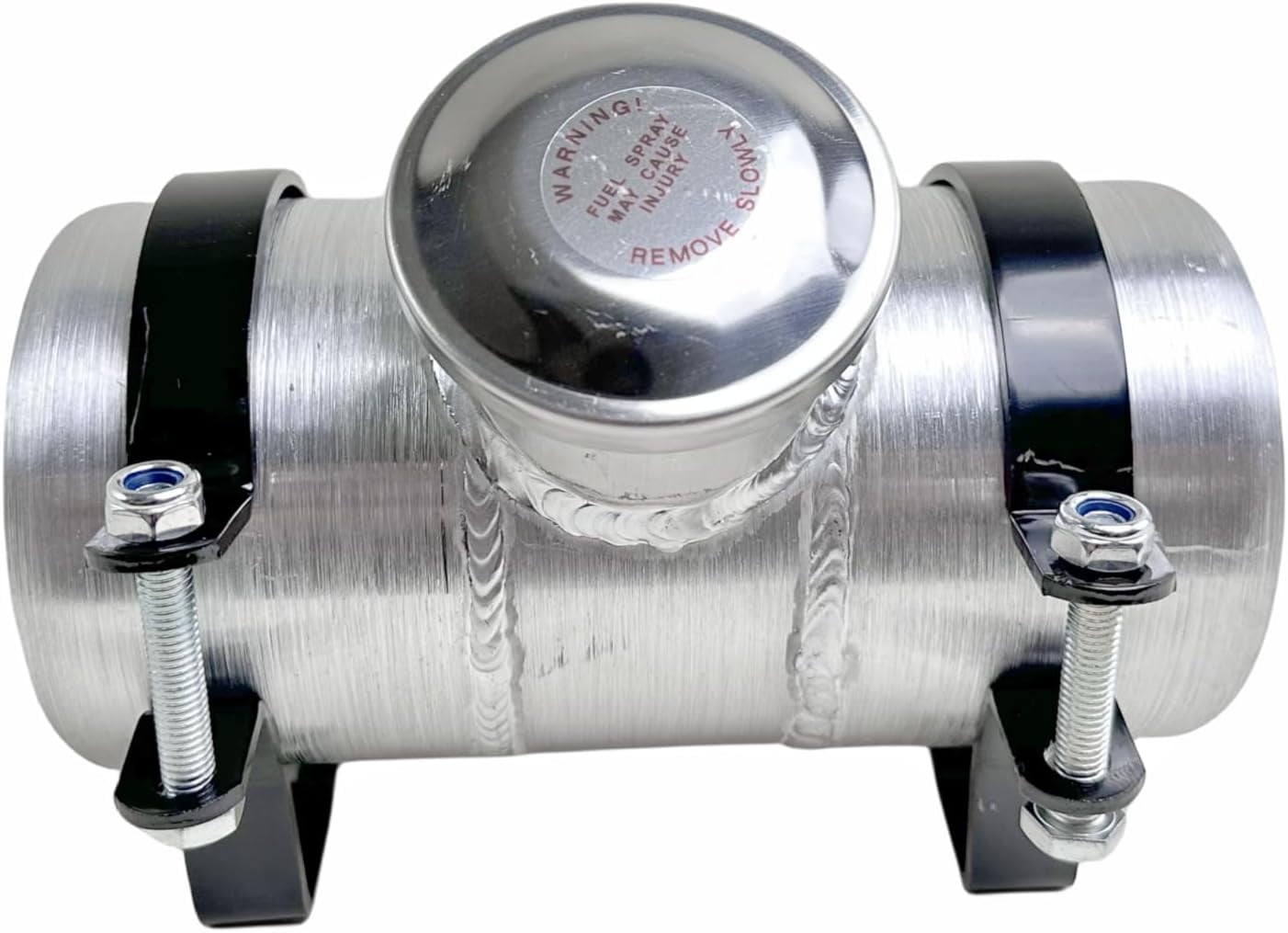 JSD Universal 0.38 Gallon 4 x 8"Aluminum Small Gas Tank Fuel Cell Center Fill 1/8NPT Outlet Minibike