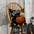 thumbnail image 2 of Sm:)e Boo Pumpkin Bat Halloween Pillow Covers 18x18 Inch Set of 2, Cushion Covers for Sofa Home Decor, 2 of 6