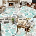 thumbnail image 5 of 5'x8' Area Rugs, Coastal Coral Indoor Outdoor Area Rug for Living Room Bedroom, Ocean Nautical Turtle Seashells Starfish Washable Bathroom Rugs Kitchen Floor Carpet Mats Home Decor Aesthetic, 5 of 8