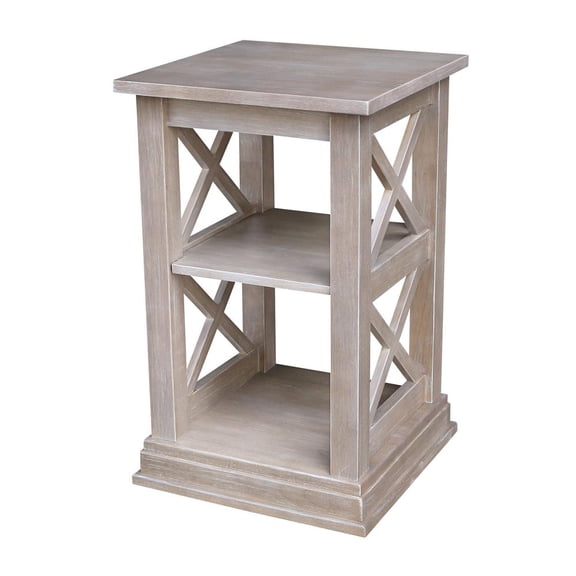 International Concepts Hampton 16" Square Accent End Table in Gray