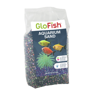 GloFish Aquarium Sand, Black With Highlights, 5 lb