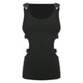 thumbnail image 5 of IEFIEL Mens Side Cutout Tank Top Athletic Muscle T-Shirt Rave Party Vest Tops Black A L, 5 of 7