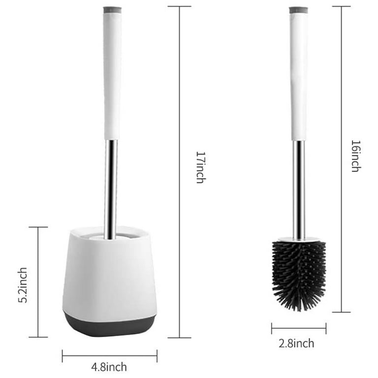 Silicone Toilet Brush and Holder Sets Cleaner Toilet Brushes with