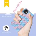 thumbnail image 3 of Funda de silicona con diseño de corazón azul para iPhone 12 Pro Max, diseño de dibujos animados, divertida, linda, única, antiestrés, estética, protectora, bonita, divertida y genial., 3 of 5