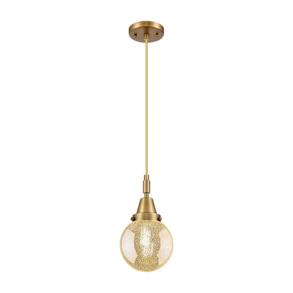 447-1P-BB-G208-6 Innovations Lighting Beacon - 1 Light Cord Hung Mini Pendant-10.63 Inch Tall and 6 Inch Wide-Brushed Brass Finish-Mercury Glass Color