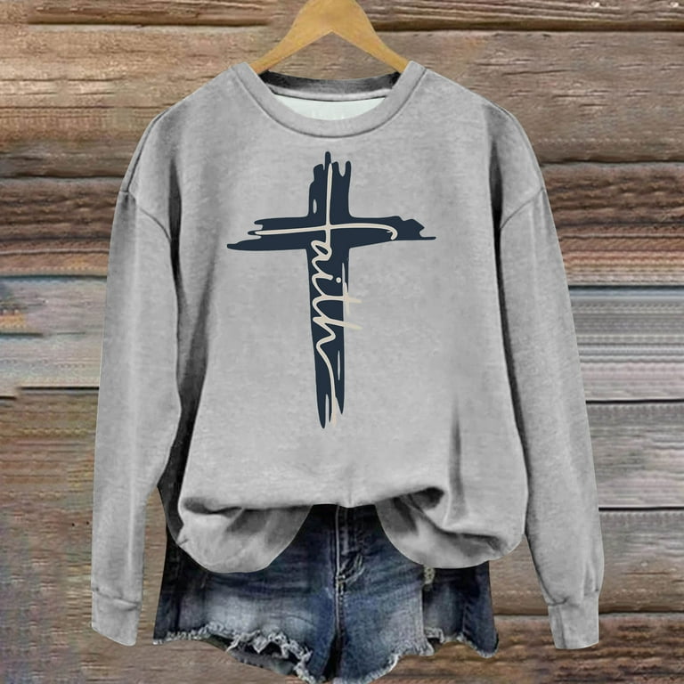 Oglccg Christian Sweatshirt Women Long Sleeve Shirts Jesus Faith Cross Graphic Casual Loose Pullover Tops Oversized Y2K Clothing Oglccg Christian Sweatshirt Women Long Sleeve Shirts Jesus Faith Cross Graphic Casual Loose Pullover Tops Oversized Y2K Clothing