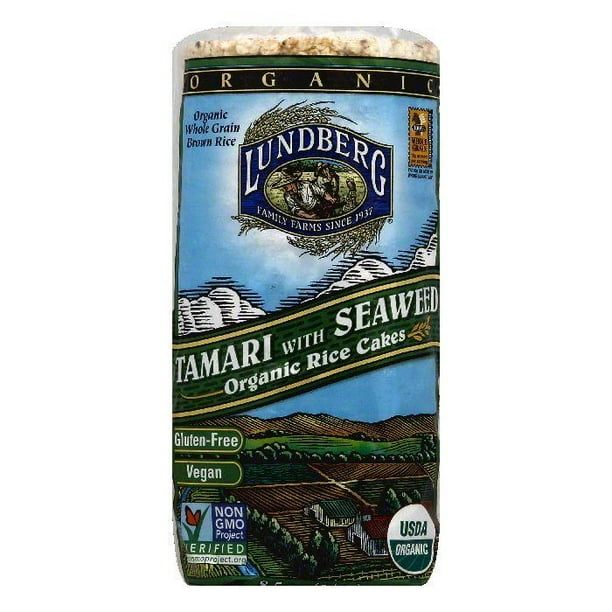Lundberg Tamari with Seaweed Rice Cakes, 8.5 Oz (Pack of 6) Walmart