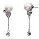 thumbnail image 1 of Aretes Ocean Heart OH15-415 baño de oro blanco con perla e incrustaciones de cristales blancos, 1 of 2