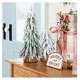 thumbnail image 4 of 3 Pcs Snow Christmas Trees,2 Size Snow Flocked Mini Pine Trees with Wooden Base,Artificial Desk Christmas Trees for Xmas Holiday Home Party Table Decorations, 4 of 7