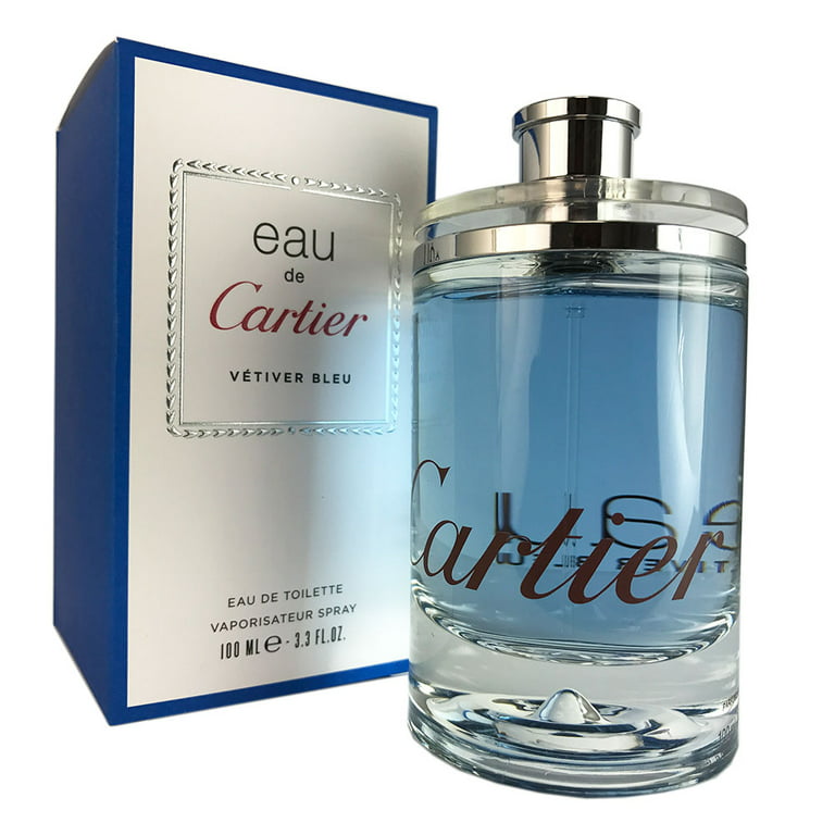 Cartier Vetiver Bleu Cologne for Men, 3.3 Oz 