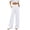 White, variant on Qulqfy Linen Wide Leg Pants for Women Baggy High Waisted Petite Casual Cotton White Button Fly Trousers Pants with Pockets XL