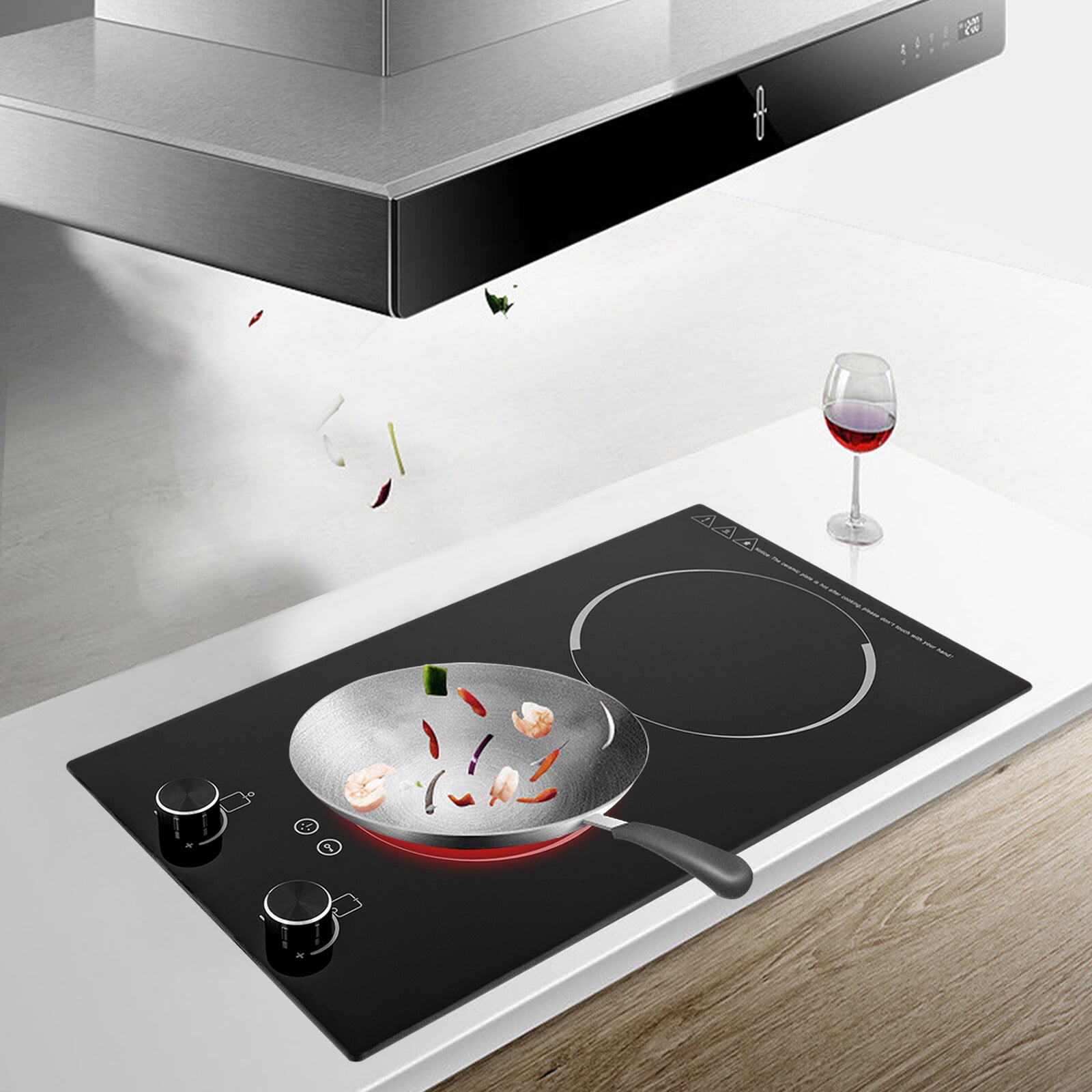 SENDERPICK 2-Burner Electric Induction Cooktop Stove Top Touch Control Child Lock 110V New
