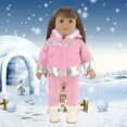 thumbnail image 2 of Doll winter set, including doll coat + doll pants + doll socks + doll shoes + doll camera, suitable for 18-inch dolls, 2 of 4