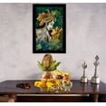thumbnail image 3 of IBA Indianbeautifulart Radha Krishna Picture Frame Religious Poster Black Wall Frame Deity Photo Frame Wall Decor For Home/ Office/ Temple-12 x 18 Inches, 3 of 7