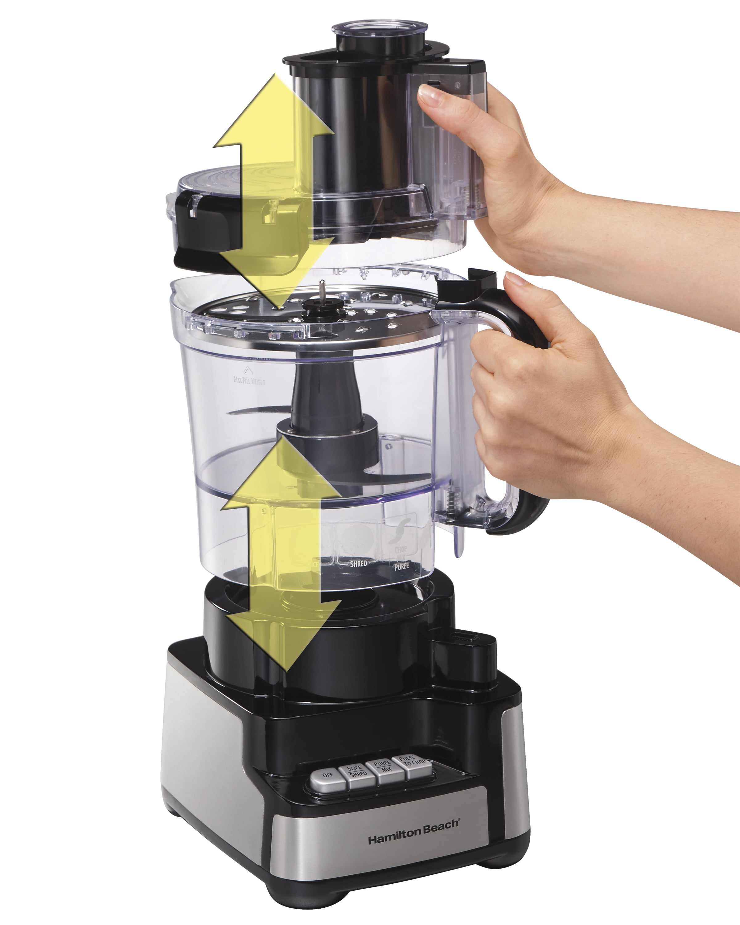 Hamilton Beach Stack & Snap Food Processor 12cup Capacity - Black (70727)  for sale online