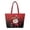 Red Black Snowman, variant on XYZCANDO Green Christmas Themed Padded Shoulder Tote Bag Large Capacity Quilted Daily Handbag for Holiday Shopping Travel Work Cute Candy Cane Star Pattern Women's