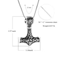thumbnail image 2 of Mjolnir Thors Hammer Urn Necklace for Ashes for Men Celtic Nordic Viking Cremation Jewelry for Women Keepsake Memorial Ashes Pendant, 2 of 5