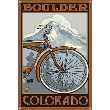 Boulder Colorado Old Half Bike Metal Art Print by Paul A. Lanquist (12
