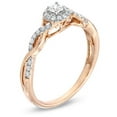thumbnail image 3 of Fascinating Infinity Ring Wedding Ring 0.50 Carat Round Cut Diamond Moissanite On Rose Gold, 3 of 3