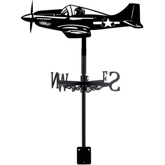 Fighter Jet Iron Weather Vane Plane Metal Weather Vanes Black Wind Direction Garden Art Decor for Roof Indicators Wind Vanes for Yard Farm Barn Sheds Garden Patio Wind Vanes for Outside DIY Making