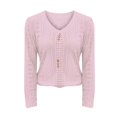 thumbnail image 3 of HLKJKLS Long Sleeve Shirts For Women V Neck Long Sleeve Loose Button Top Polyester Spandex Casual Pink S-Xxl, 3 of 8