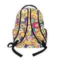 thumbnail image 3 of FKELYI Kids Backpack for Girls 17 Inch School Backpacks Abstract Hippie Flower Print Large Capacity Bookbag with Multi-Pockets Casual Daypack for Elementary Student, 3 of 7