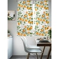thumbnail image 4 of Summer Fruit Sheer Curtains 2 Panels Set Watercolor Orange Flower Farmhouse Country Sheer Window Curtains Light Filtering Rod Pocket Voile Drapes for Bedroom Living Room 52"X72", 4 of 9