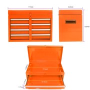 Holaki Detachable 5 Drawer Tool Chest with Bottom Cabinet and one Adjustable Shelf--Orange