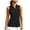 Black, variant on Women's Golf Polo Shirts Sleeveless Quick Dry Tennis T-Shirts Lightweight V-Neck with Collar Tank Top (Black, XXL)