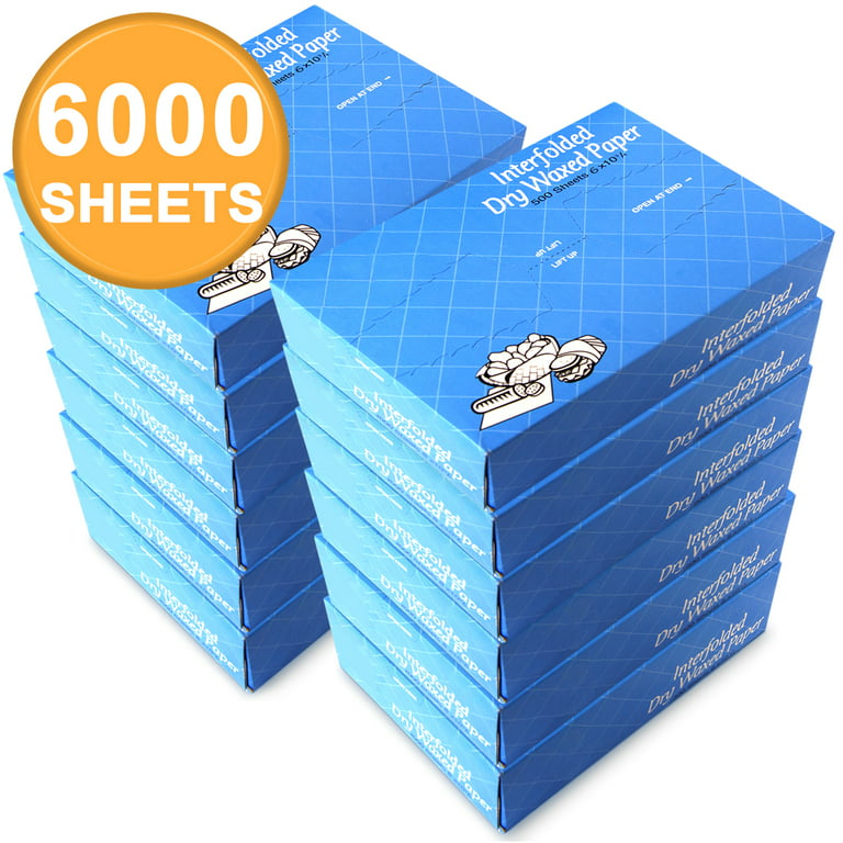 500-Pack Wax Paper Sheets, Pre-Cut Square Food Liners (6 In, White)