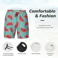 thumbnail image 6 of Picia Watermelon pattern Mens Swim Trunks with Compression Liner Stretch Beach Shorts Quick Dry with Zipper Pockets No-Chafing Board Shorts-3X-Large, 6 of 9