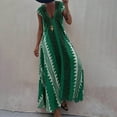 thumbnail image 2 of QIPOPIQ Robes Midi pour Femmes à Étages à Manches Courtes Coupe Ample Ligne A Robe Imprimée Robe d'Été Offres 2023, 2 of 7