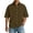 Coffee, variant on Mens Short Sleeve Button Down Shirt Classic Fit Collared Casual Top with Front Pocket for Everyday Wear Army Green L