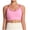Pink, variant on Daiosportswear Sports Bra for Women Strappy Medium Support Push Up Padded Sports Bra for Running Workout Bra Yoga Bra Pink M(M)