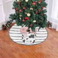 thumbnail image 2 of FMSHPON Cute Cow Xmas Christmas Tree Skirt Stand Mat for Holiday Party Decoration Indoor Outdoor 48 inches, 2 of 3