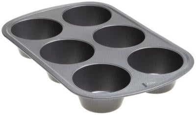 Silicone Texas Muffin Pans and Cupcake Maker Plus Muffin Recipe Ebook 6 Cup Large Professional Use 