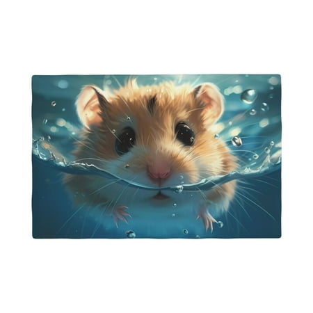 

Placemats Set of 4 Cute Swimming Guinea Pig Place mats for Dining Table Indoor/Outdoor Cute Heat Resistant Washable Table Mats(18 x 12 )