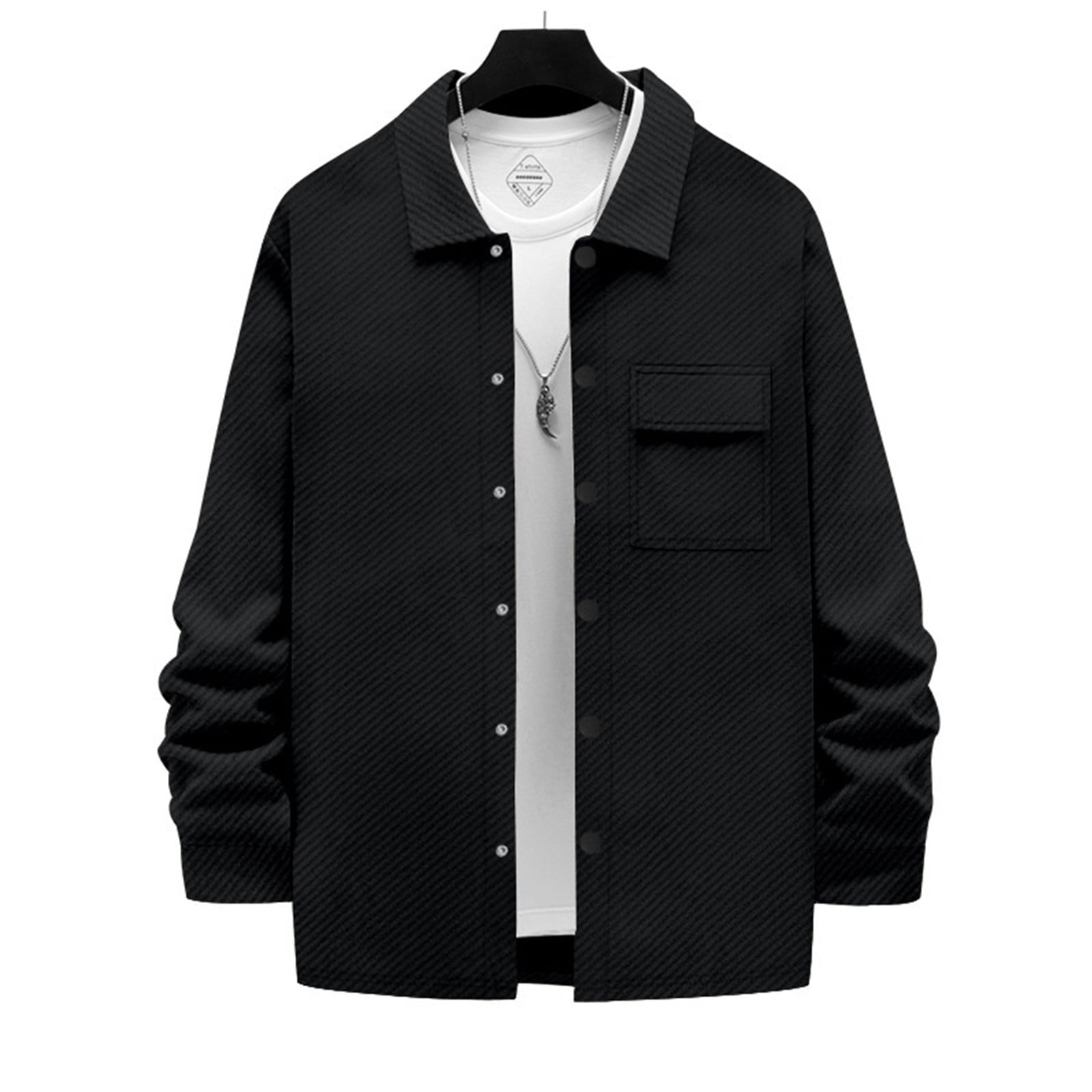 everyone down shirt jacket BLACK L| ヤマダウェブコム