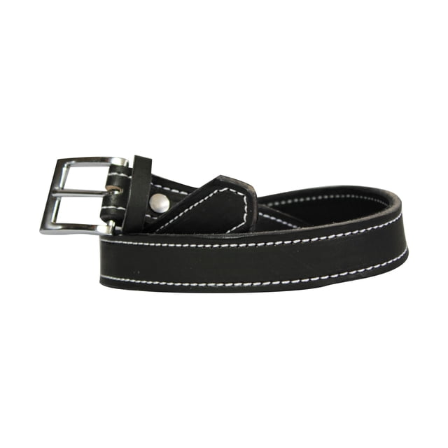 30" CINTURON REFORZADO 100% CUERO NEGRO. COSTURA BLANCA. VIK BELTS VIK BELTS CINTURON NEGRO REFORZADO